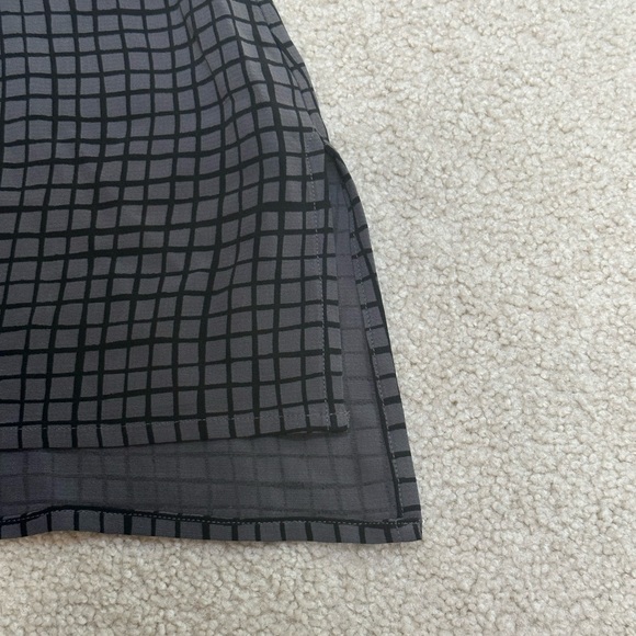 Eileen Fisher SET Black Gray M Top and S/P Pants Grid Pattern - Picture 4 of 16